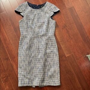 J. Crew Blue Tweed Sheath Dress